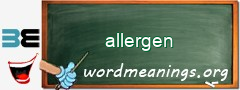 WordMeaning blackboard for allergen